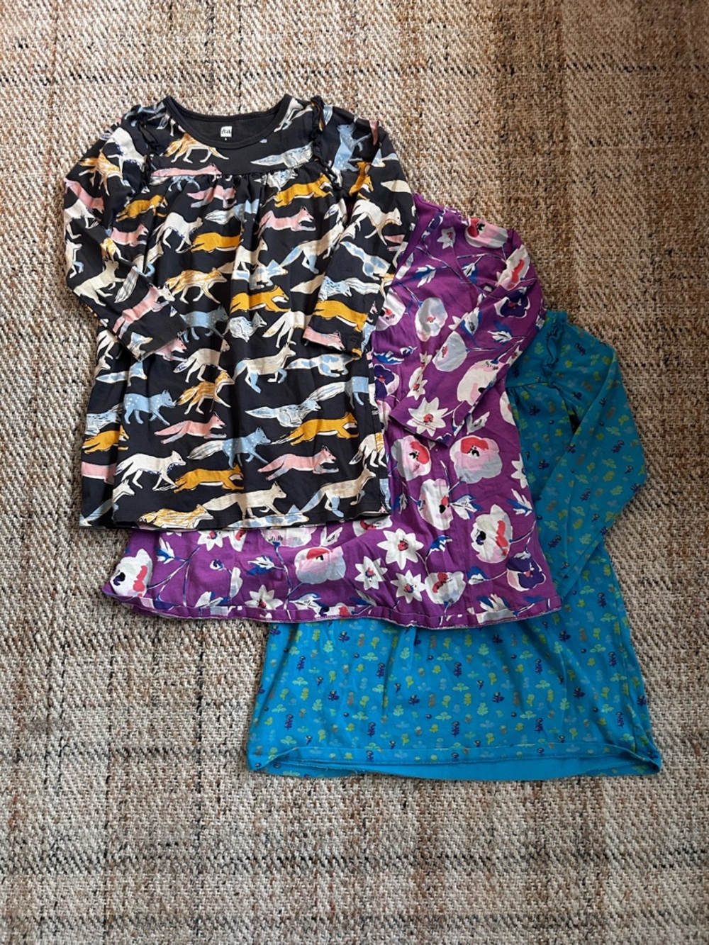 Bundle of 3 tea collection long sleeve knit dresses size 5